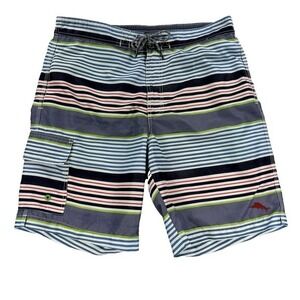Mens Tommy Bahama Relax Board Shorts Swim Trunks Multicolor Striped Sz M Lined